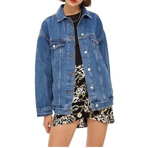 Topshop oversized Jean jacket size 4